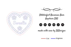 Oktoberfest Bavarian Beer Keychain SVG - Laser Cut File Product Image 2