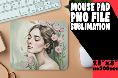 Bright MOUSE PAD Artistic PNG, Beauty Woman Product Image 1