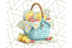 Sky Blue and Sunshine Yellow Summer Clipart PNG, Tropical Product Image 3