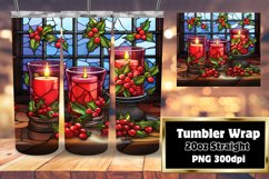 Glass Art Xmas Tumbler Wrap 20oz Product Image 1