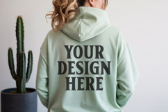 Mint Gildan 18500 Hoodie Sweatshirt Mockup, Unisex Hoodie Product Image 1