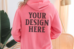 pink Gildan 18500 Hoodie Mockup, Unisex Sweatshirt Mockup Product Image 1