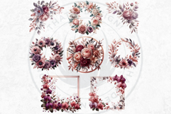 Romantic Rose gold and blush floral arrangements Clipart PNG Product Image 7