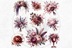 Romantic Rose gold and blush floral arrangements Clipart PNG Product Image 8