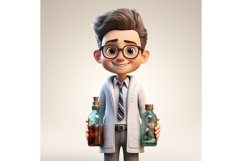 3D Character Child Boy scientist with relevant environment Product Image 1