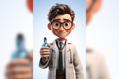 3D Character Child Boy scientist with relevant environment Product Image 1