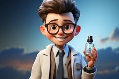 3D Character Child Boy scientist with relevant environment Product Image 1