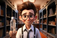3D Character Child Boy scientist with relevant environment Product Image 1