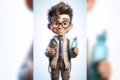 3D Character Child Boy scientist with relevant environment Product Image 1