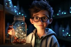 3D Character Child Boy scientist with relevant environment Product Image 1