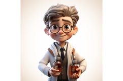 3D Character Child Boy scientist with relevant environment Product Image 1