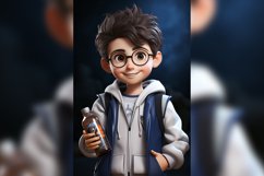3D Character Child Boy scientist with relevant environment Product Image 1