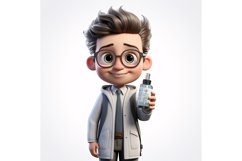 3D Character Child Boy scientist with relevant environment Product Image 1
