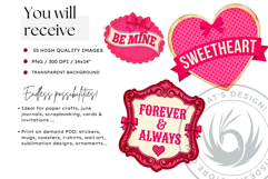 Vintage Valentine Day Labels and Romantic Heart Tags Product Image 2