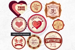 Vintage Valentine Day Labels and Romantic Heart Tags Product Image 7