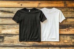 Black and White T-Shirt Mockup | Gildan T-shirts Product Image 1