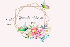 Watercolor Floral Frame ClipArt Product Image 1