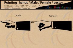 pointing_hands / pointing hands silhouette / male hand / femle hand elements / vector / Png / Eps / Dxf / Svg / Jpg / Commercial use Product Image 1