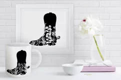 Cowboy Floral Boot SVG, Cowgirl Floral Boots SVG. Country. Product Image 6