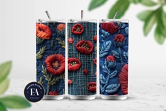 Embroidered Denim Digital Paper| Denim Pattern Product Image 2