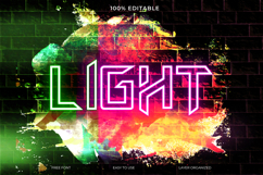 Neon Light Design on Brick Wall Background Product Image 1