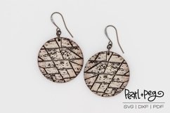 Grunge Round Laser Engraved Earring Download Product Image 1