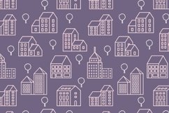 Digital paper scrapbooking Linear city seamless patterns set Product Image 7