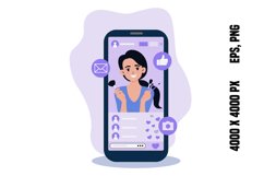 Woman Beauty Blogger for Web Design Product Image 1