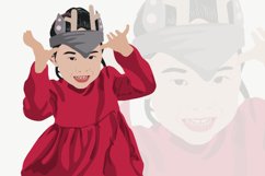 Dressed Up Kid Vector Illustration Product Image 2