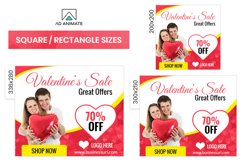 Valentine&#039;s Day Sale Animated Ad Banner Template Product Image 2