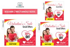 Valentine's Day Sale Animated Ad Banner Template Product Image 2