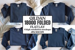 Gildan 18000 Sand Folded Flat Lay Mockups Product Image 1