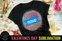 Open Your Heart Valentine Sublimation I Romantic Sublimation Product Image 1