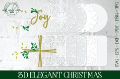 3D Elegant Christmas Mandalas | Layered Papercut Bundle Product Image 5