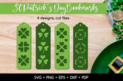 St Patricks Day Bookmarks with Shamrock SVG Laser Cut Product Image 1