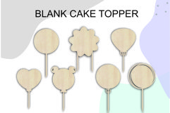 Blank Shape Cake Topper Svg Bundle, Cake topper Frame svg Product Image 1