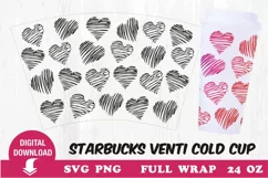 Hearts tumbler svg, Full Wrap,Valentine's day, Heart svg Product Image 2