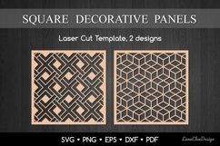 Square Panels with Abstract Geometric Pattern SVG Laser Cut Product Image 1