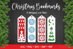 Christmas Bookmarks SVG, Xmas Laser Cutting Templates Product Image 1