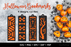Layered Halloween Bookmarks SVG, Halloween Papercut Template Product Image 1