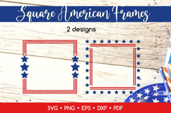 Square 4th of July Frames SVG, Patriotic American Frames Product Image 1