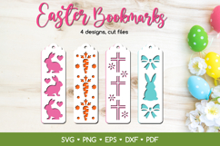 4 Two Layered Easter Bookmarks SVG, Laser Cut Templates Product Image 1