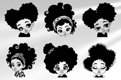 Afro Girl SVG Set, Curly Girls SVG, Cute Little Girls Bundle Product Image 1
