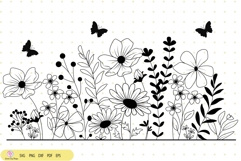 Flower Svg , Wildflower svg. Product Image 1