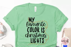 My favourite color is christmas lights - Christmas SVG EPS Product Image 3
