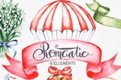 Romantic Garden Hand Painted Watercolor Clipart Clip Art Product Image 2