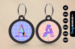 Letter A Keychain Product Image 1