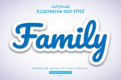 Blue Pop Up 3D Illustrator Text Style Effect Product Image 1
