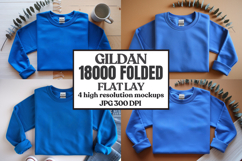 Gildan 18000 Sand Folded Flat Lay Mockups Product Image 1