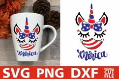 Unicorn svg, Merica svg, 4th of July svg, Independence Day Product Image 2